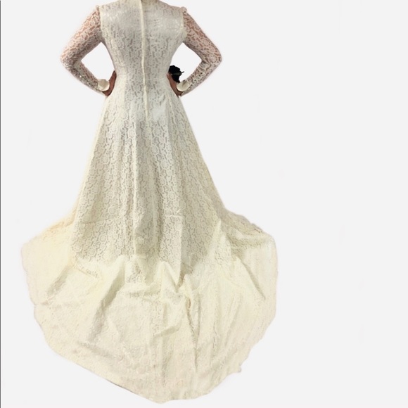 🚫SOLD•E✝️SY🚫 Vintage VICTORIAN Full Lace Wedding Dress TPIBS - Picture 5 of 8